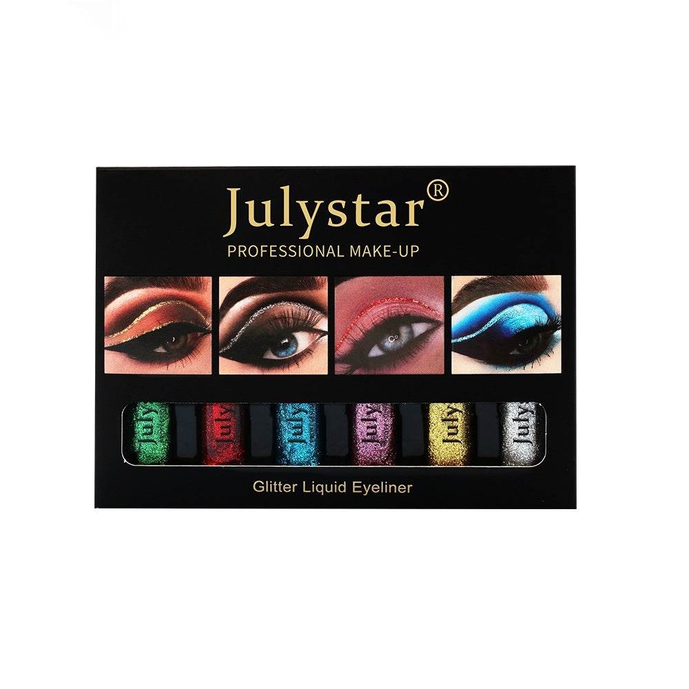Color Pearlescent Liquid Eyeliner Not Smudge Liquid Eyeliner Suit - Mubimart