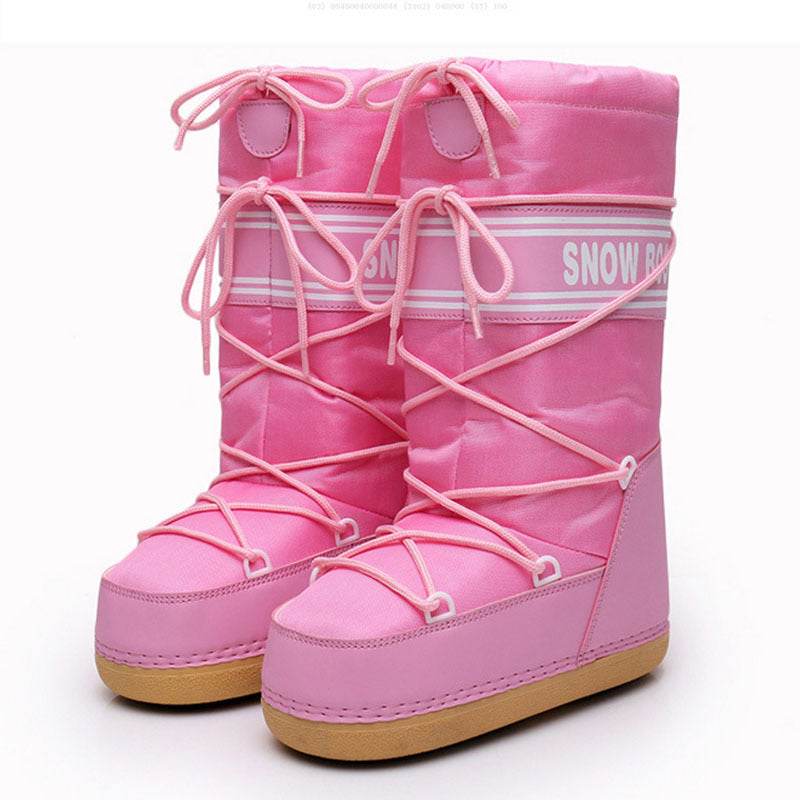 Ski Space Boots Fashion Round Toe Mid-calf Women - Mubimart