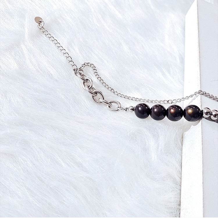 Special-interest Design High-grade Brown Black Blue Beaded Bracelet For Women - Mubimart