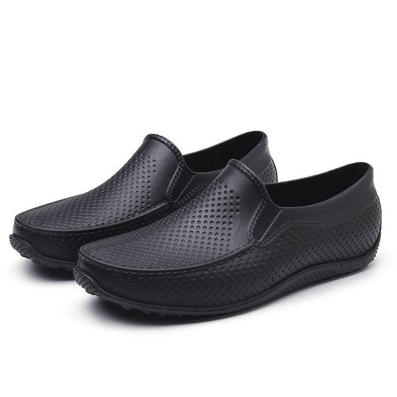 Men's Simple Casual PVC Short Rain Boots - Mubimart