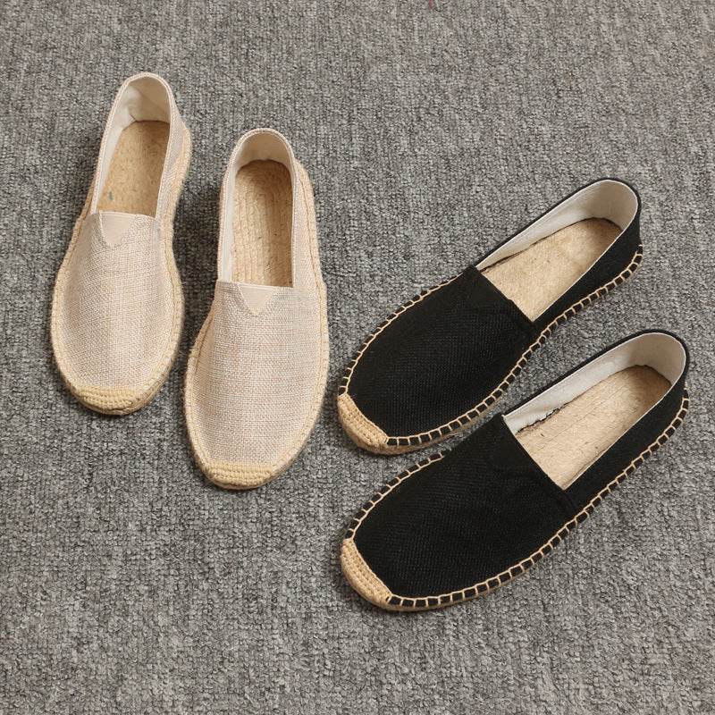 Summer Handmade Linen Sole Espadrille Men's Pedal - Mubimart
