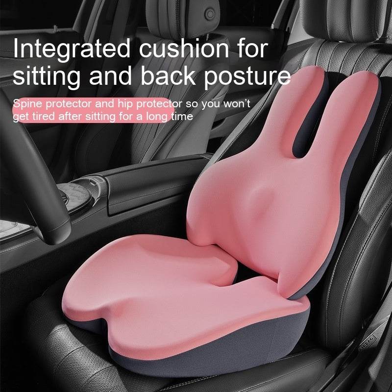 Car Heightening Cushion Backrest Lumber Pad Single Main Driving Thickened Cushion Driving Seat Short Four Seasons Universal - Mubimart