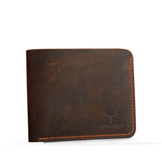 Business Fashion Men Retro Short Wallet - Mubimart