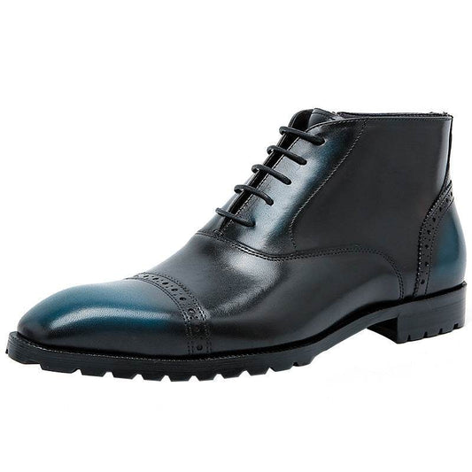 Pointy Front Lace-up English Doc Martens Casual Ankle Boot - Mubimart