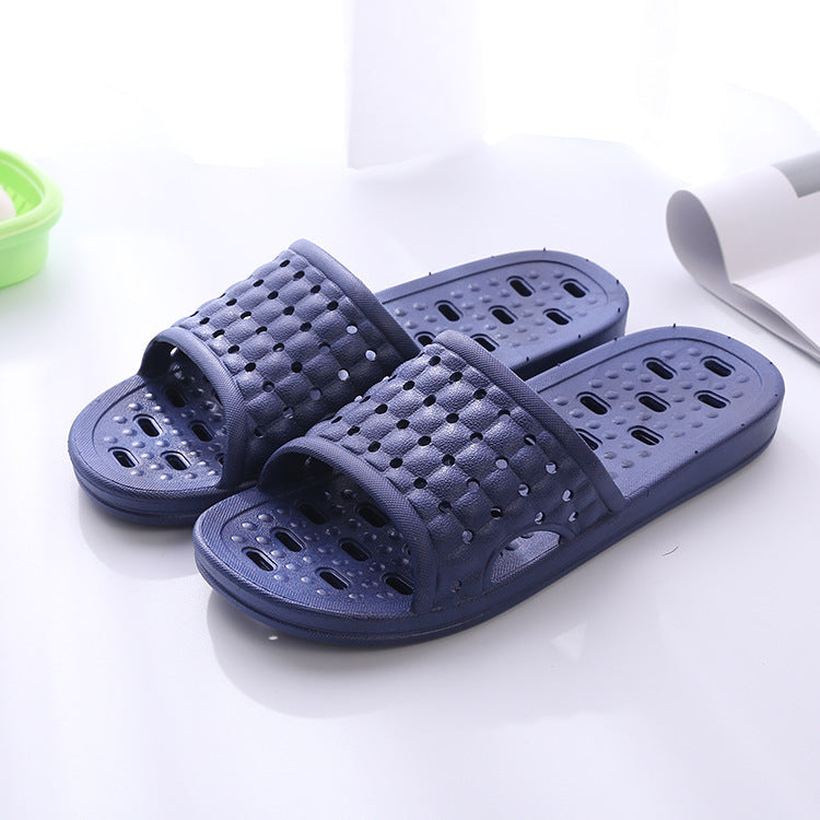 Summer House Shoes Non-slip Hollow Sole Design Floor Bathroom Slipper For Women Men - Mubimart -  