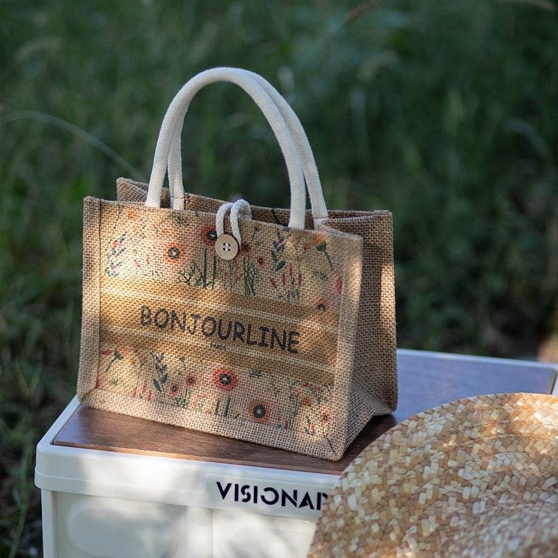 Fashion Personalized Tote Linen Bag Women - Mubimart