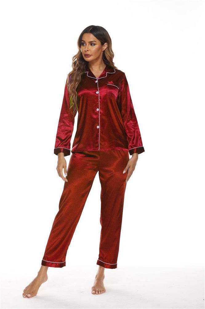 Pajamas Women's Long Sleeve Sleepwear Soft Button Loungewear Pjs Set Nightwear - Mubimart
