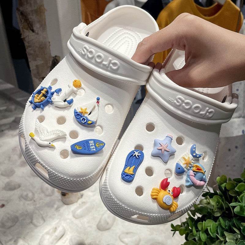 Simple Cartoon Ocean Clogs Accessories - Mubimart