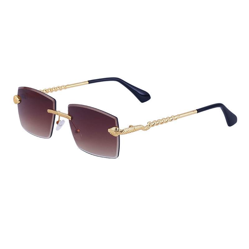 Fashion Rimless Sunglasses For Men - Mubimart