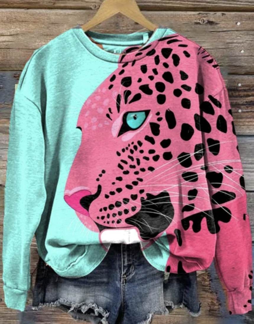 Long-sleeved Round Neck Tie-dye Printed Hoodies - Mubimart