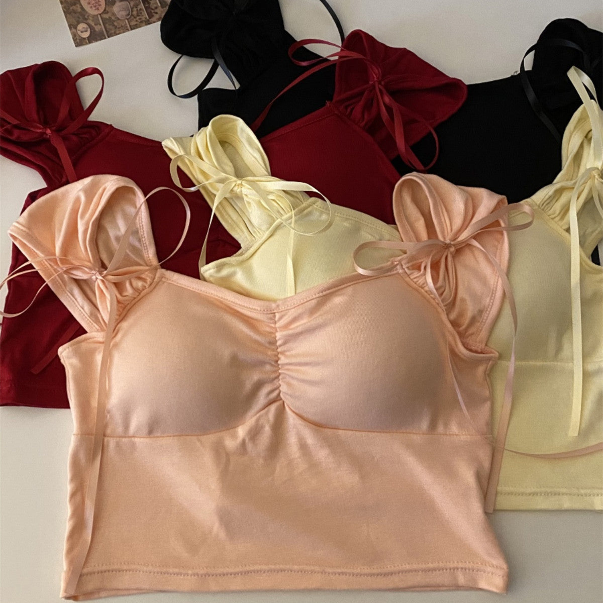 Bra Tops For Women With Bra Pads And Tank Tops - Mubimart - Tank Top 