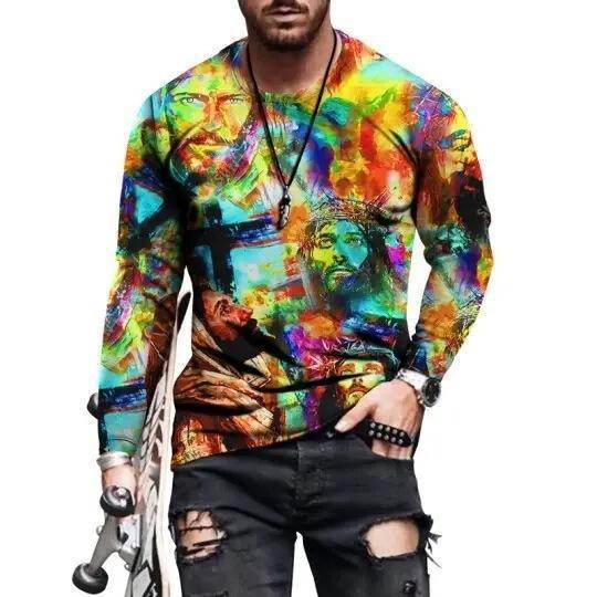 Mens Letter Crew Neck Slim Fit Casual Print T Shirt - Mubimart