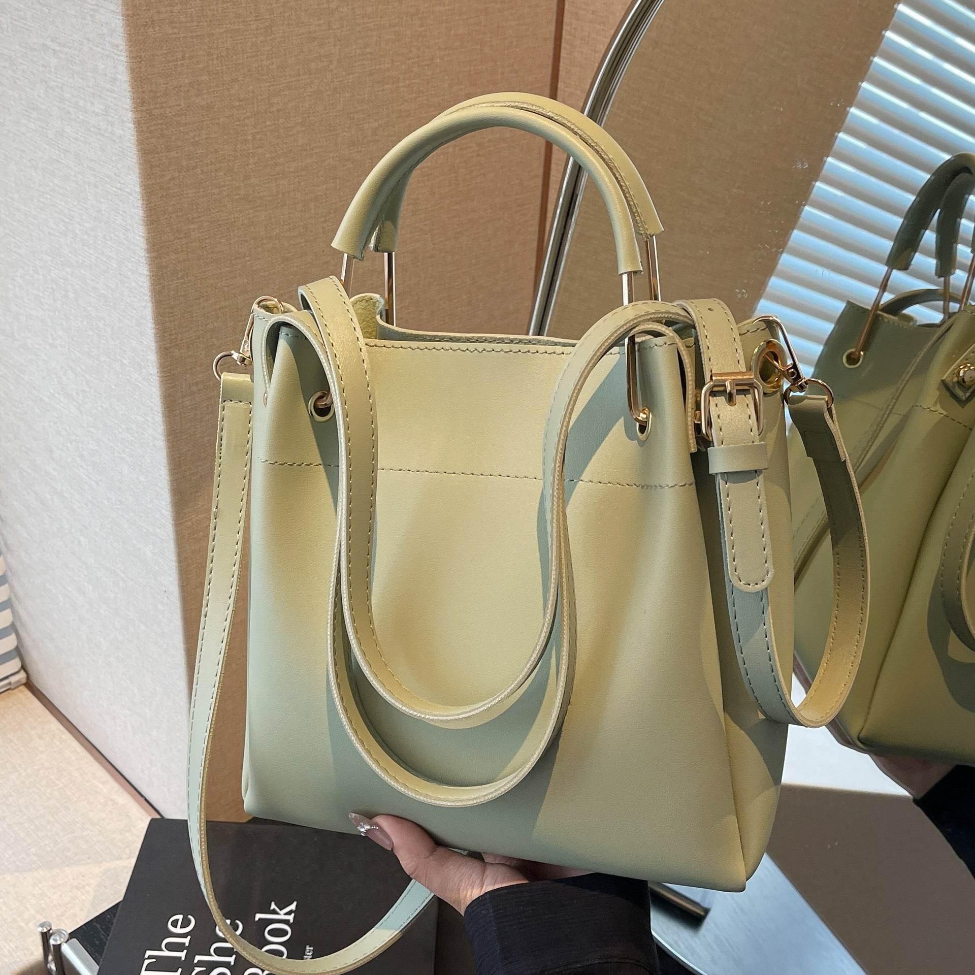 Bucket Bag Simple All-match Portable Shoulder Crossbody Bags - Mubimart