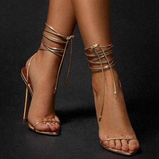 Sandals Ankle Strap Strap Stiletto Sandals Women - Mubimart