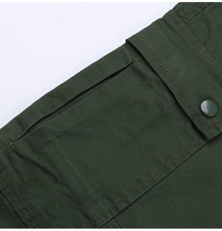 Straight Leg Cargo Pants Women High Waist Casual Baggy Pants - Mubimart
