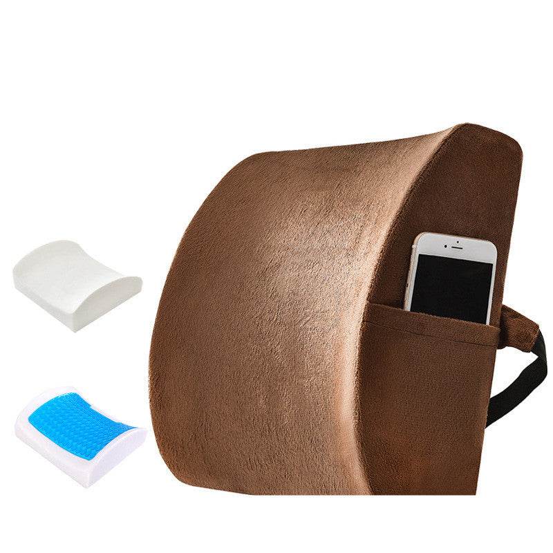 Office Lumbar Support Gel Memory Foam Lumbar Pillow - Mubimart