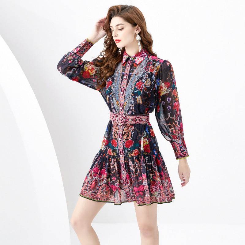 French Vintage Court Style Formal Dress - Mubimart