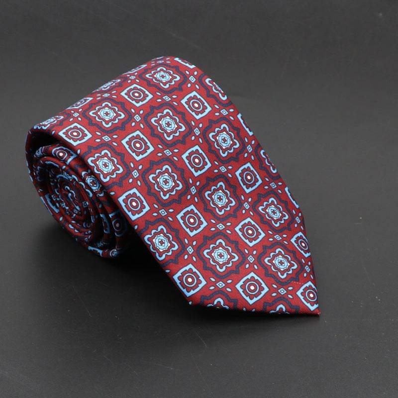 Super Soft Bohemian Silk Ties Men's Fashion 75mm Necktie - Mubimart