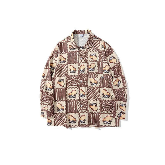 Long-sleeved Shirt Couple Autumn And Winter Shirt Jacket - Mubimart