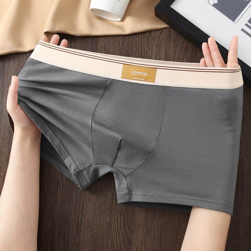 Men's Cotton Antibacterial Boxers Breathable Underwear - Mubimart