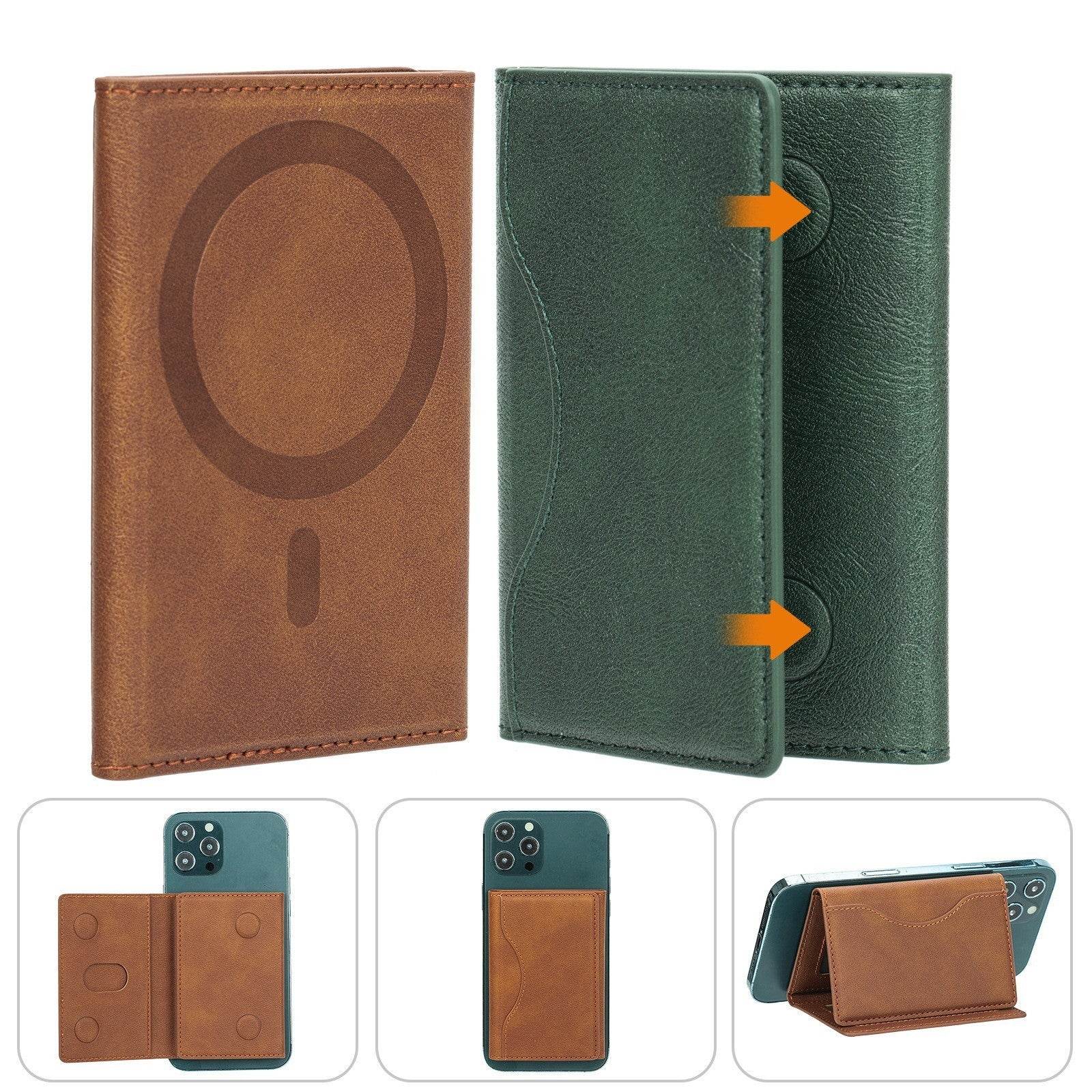 MagSafe Magnetic Card Holder Tri-fold Wallet Card Holder - Mubimart