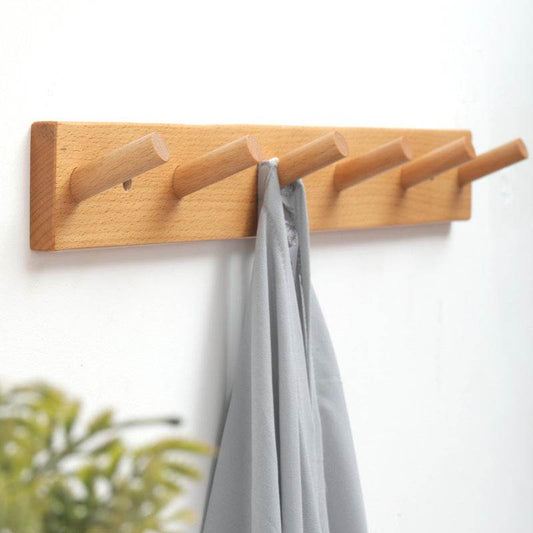 Clothes Hanging Rack Solid Wood Hook Strong Clothes Hook - Mubimart