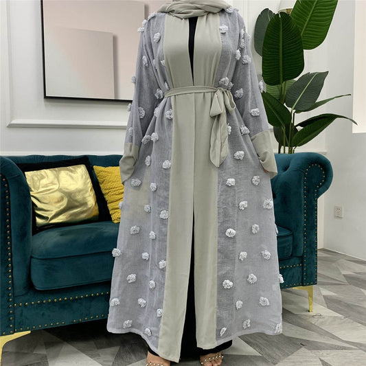 Mesh Loose Lace Long Sleeve Cardigan Robe For Women - Mubimart