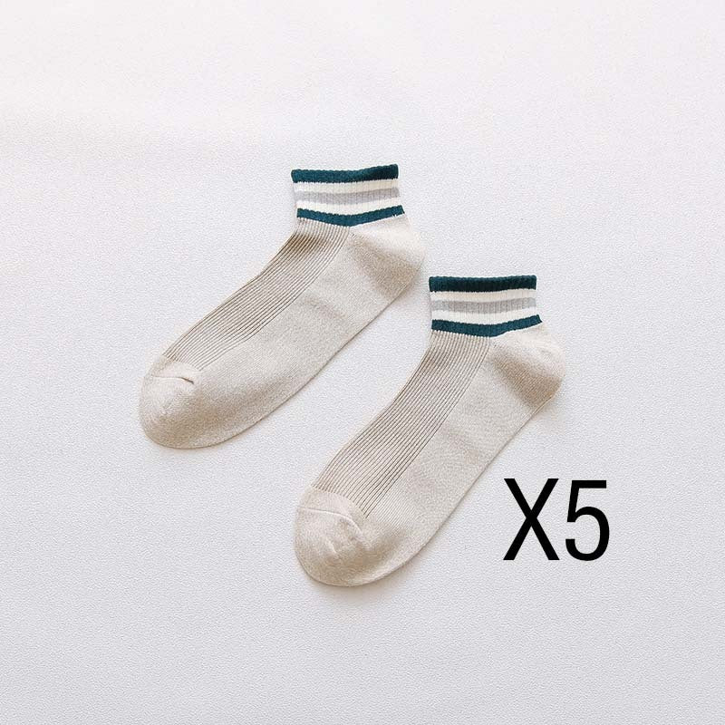 Men's Cotton Casual Breathable Low Top Socks - Mubimart -  