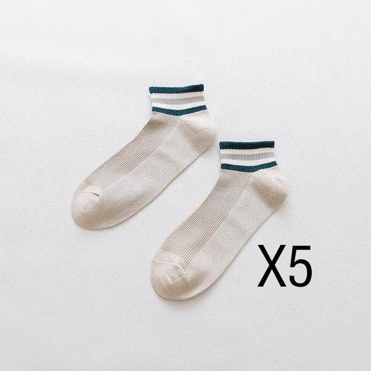 Men's Cotton Casual Breathable Low Top Socks - Mubimart