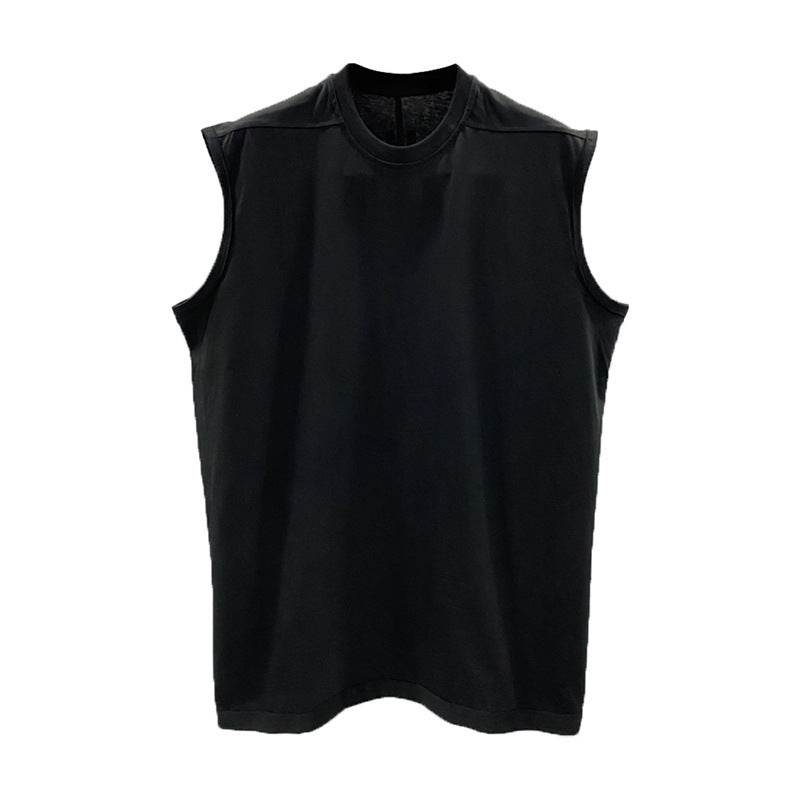 Men's Cotton Sleeveless Loose-fitting Version Of The Black Undershirt - Mubimart