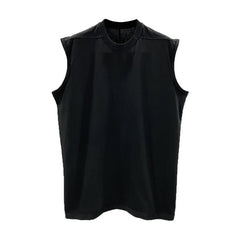 Men's Cotton Sleeveless Loose-fitting Version Of The Black Undershirt