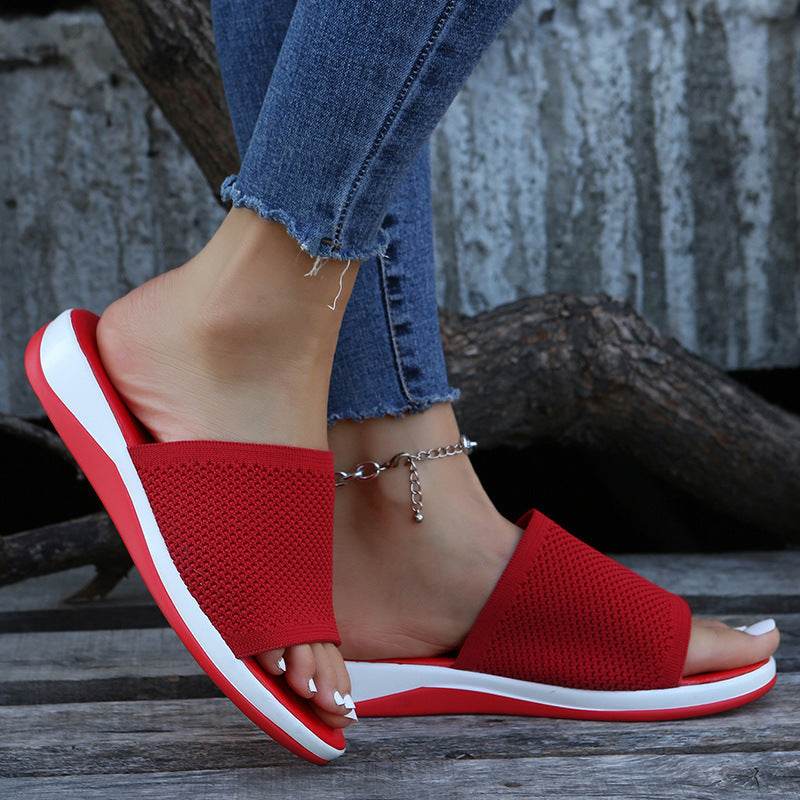 Women Shoes Summer Flat Sandals Casual Indoor Outdoor Slipper For Beach Shoes - Mubimart
