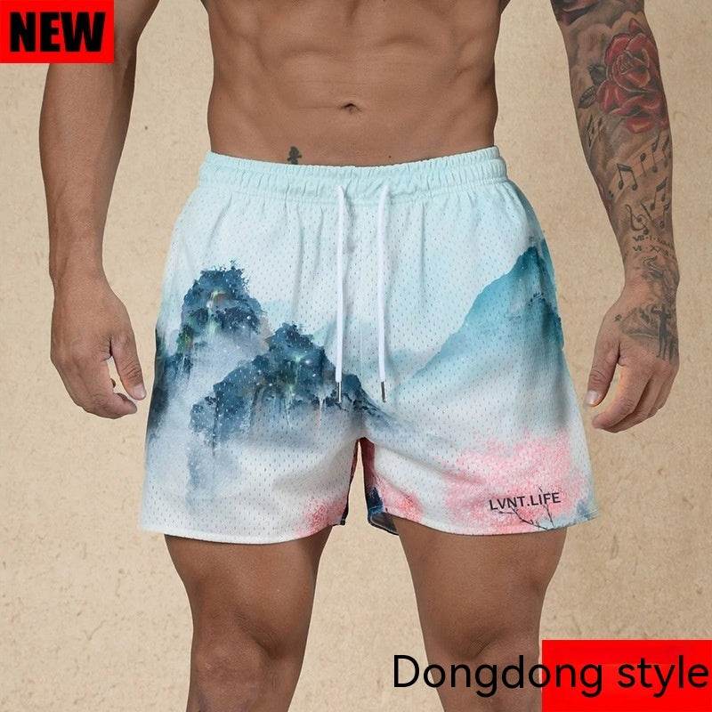 American Casual Shorts Exercise Workout Pants - Mubimart
