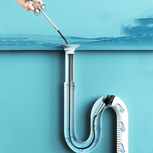 Through The Sewer Dredge Pipe Blocked Toilet Floor Drain Kitchen Household Toilet Tool