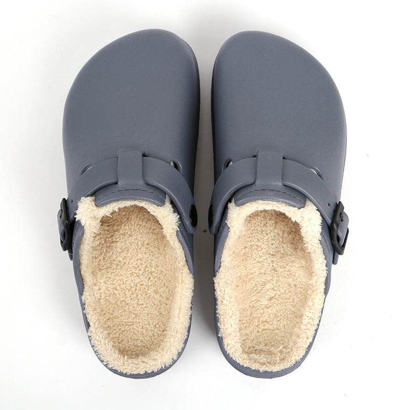 EVA Buckle Slippers Waterproof Warm Shoes Women Bedroom Home Slippers - Mubimart