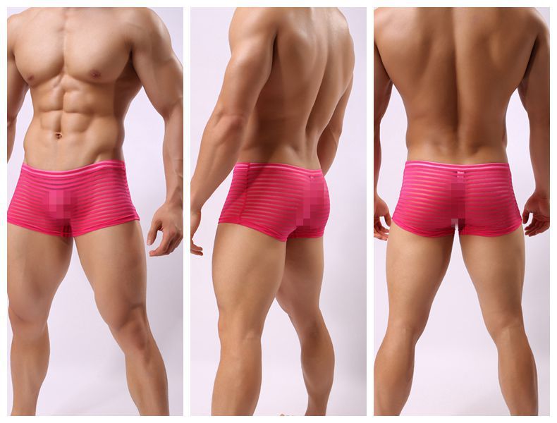 Striped Transparent Boxers For Men