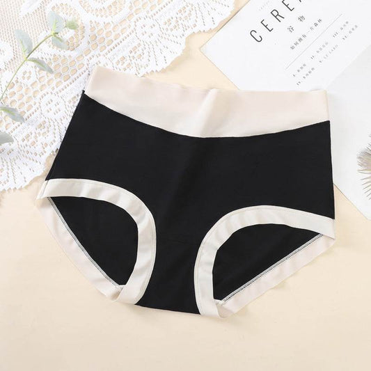Modal Seamless Mid Waist Plus Size Women's Panties - Mubimart