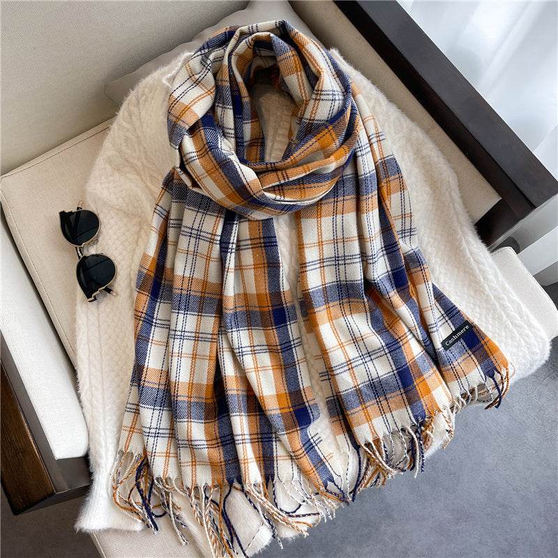 Autumn And Winter Thin Cashmere Long Scarf For Men And Women - Mubimart