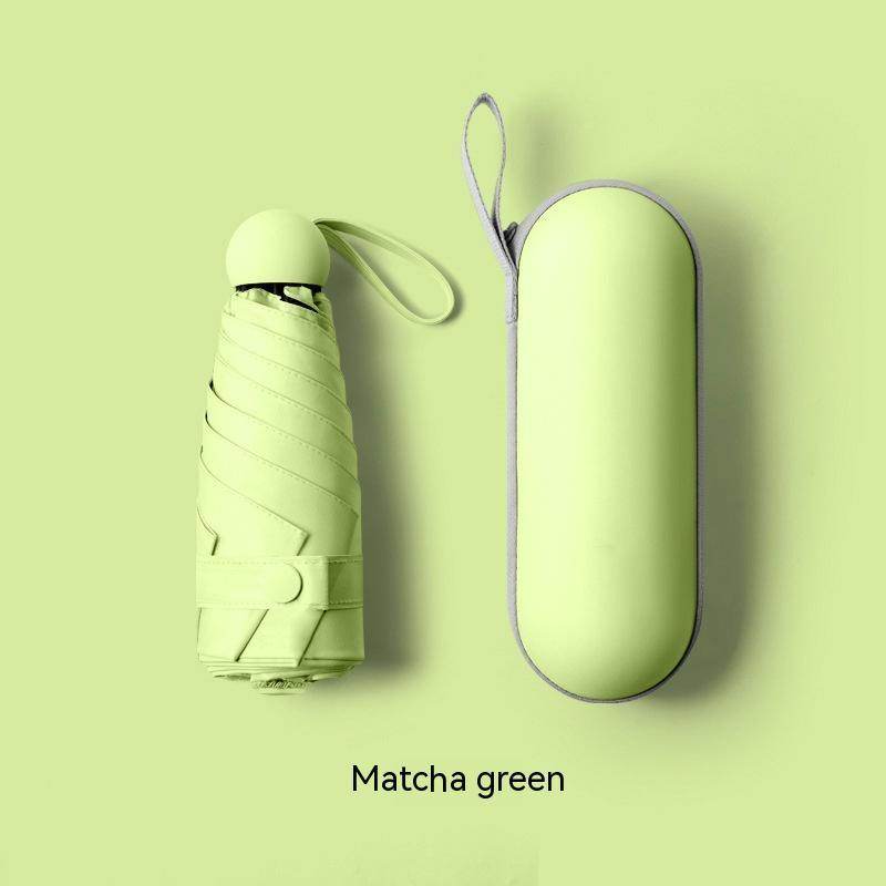 Mini Five-fold Umbrella Capsules Sun Umbrella Sun Protection UV Protection - Mubimart