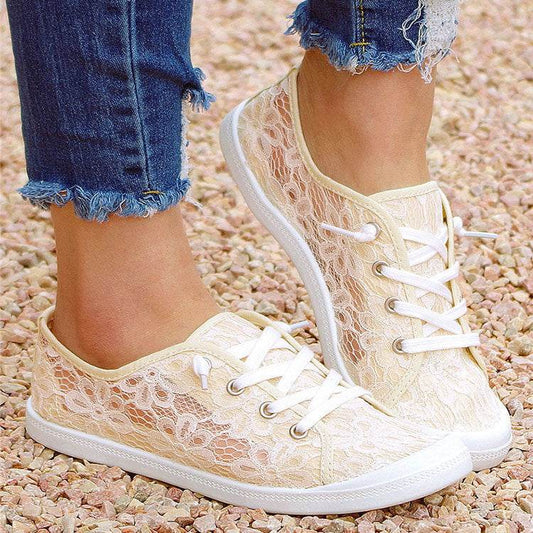 Lace Flats Shoes Summer Fashion Casual Shoes Women - Mubimart