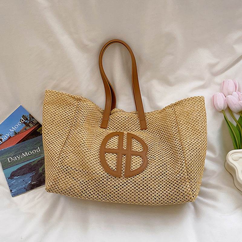 Summer Retro Large Capacity Tote Bag For Women - Mubimart