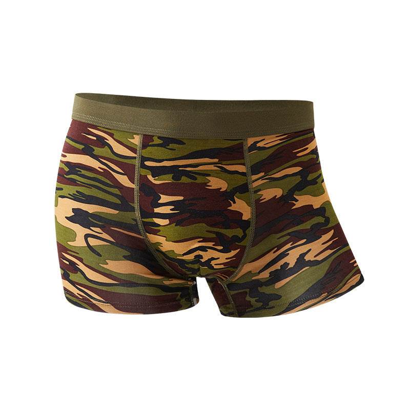 Camouflage Men's Underwear Modal Breathable Boxers Mid-waist Printed Boxers - Mubimart