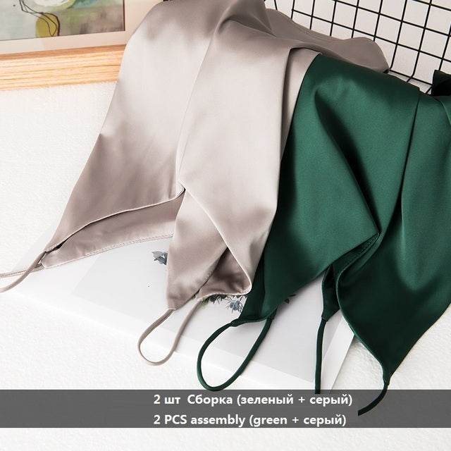 Summer Crop Top Women Camis Silk Satin Tank Top Women - Mubimart