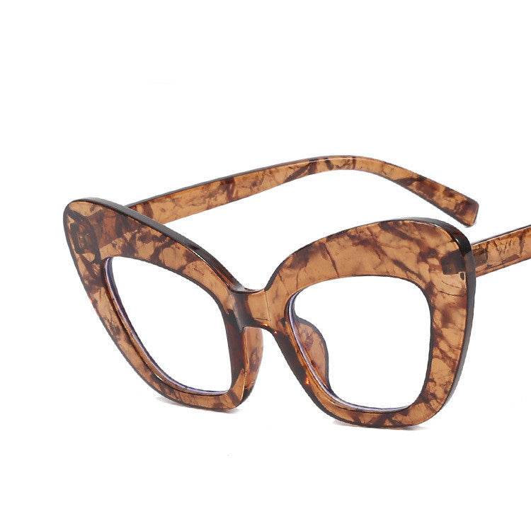 Ladies Fashion Cat Eye Sunglasses Personality Versatile Fashion Glasses Frames - Mubimart