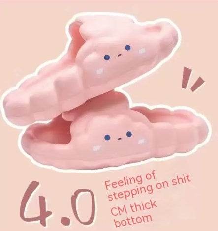 Home Bathroom Bathing Cloud Slippery Slippers - Mubimart