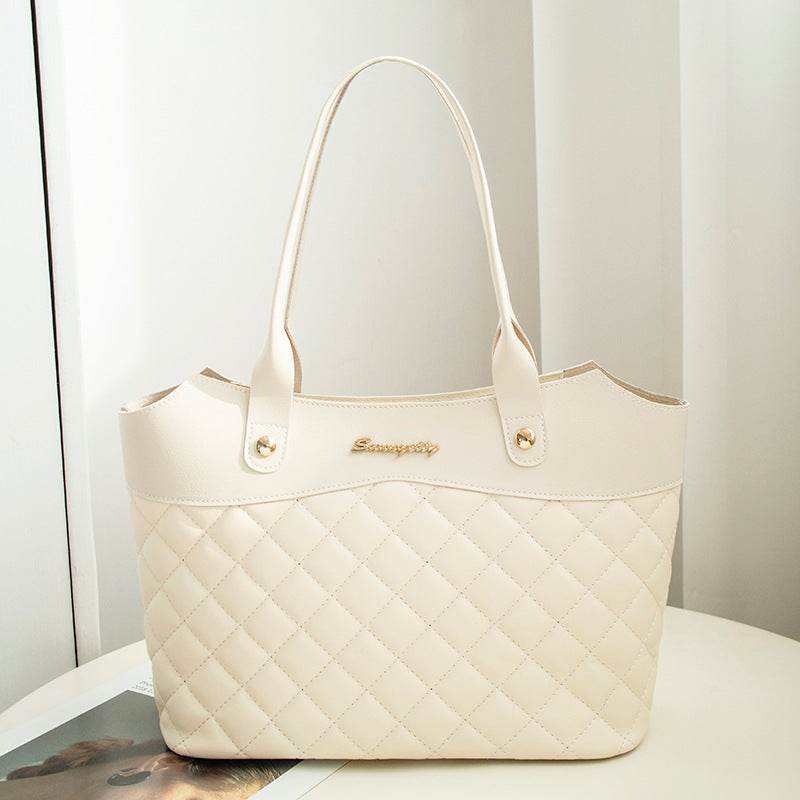 Rhombus Handbag Women Shopping Shoulder Crossbody Bags - Mubimart