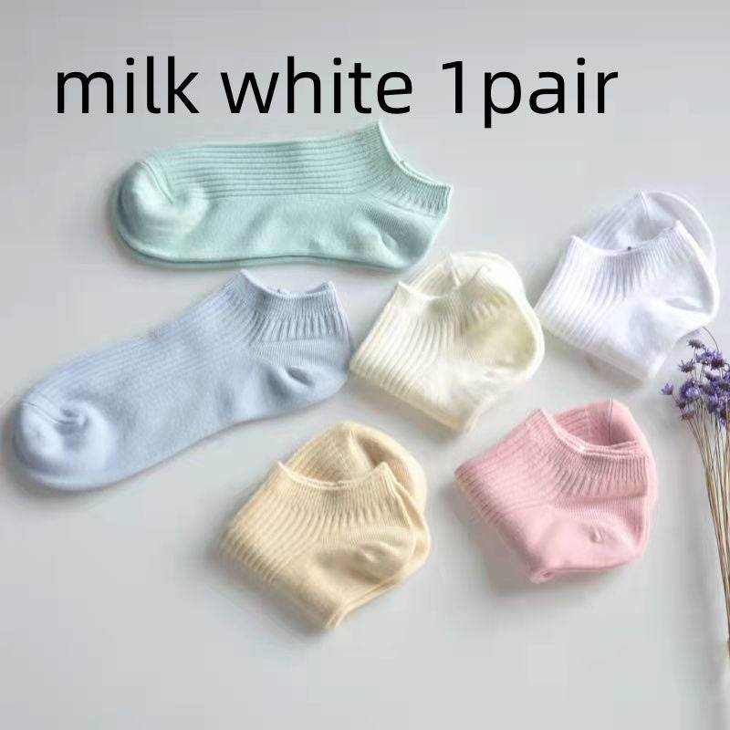 Women's Low-cut Athletic Socks Sweat-absorbent Short Waist Female Cotton Socks - Mubimart