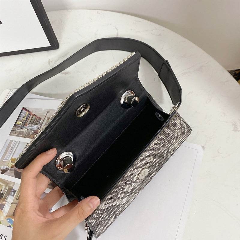 Luxury Leopard Diamonds Handbags Designer Brands Women Evening Bag - Mubimart