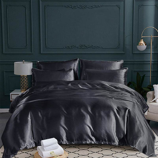 Weiou Satin Cross-border Three-piece Bedding Amazon WISH Foreign Trade Home Textile European And American Bedding Suit 1 Bed Cover 2 Pillowcases - Mubimart