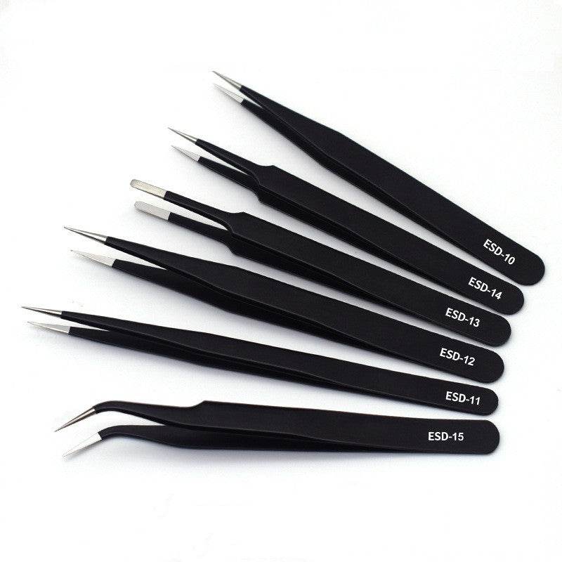 Stainless Steel Antistatic Pointed Tweezers - Mubimart